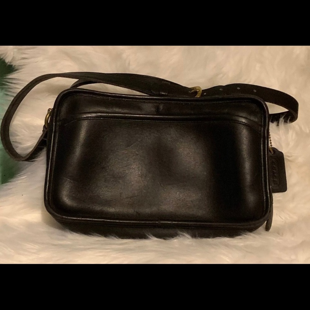 Coach Vintage Swing Bag Black Leather Rare